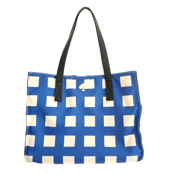 Kate Spade Blue and White Canvas Bag